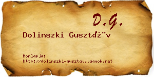 Dolinszki Gusztáv névjegykártya