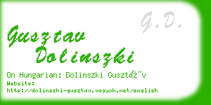 gusztav dolinszki business card